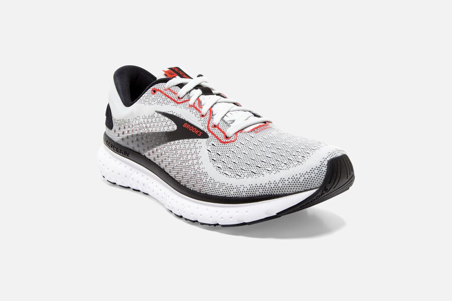 Brooks Glycerin 18 Road Running Shoes - Mens - White/Black - TA3146290